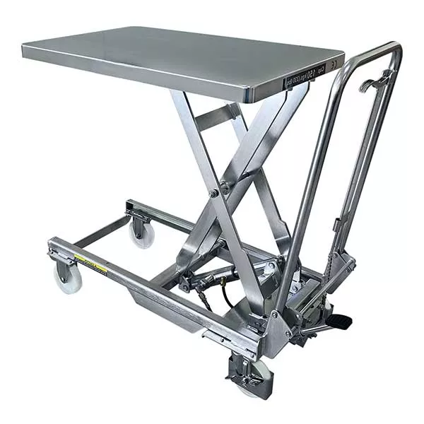 TABLE ÉLÉVATRICE MOBILE MANUELLE INOX 500 KG